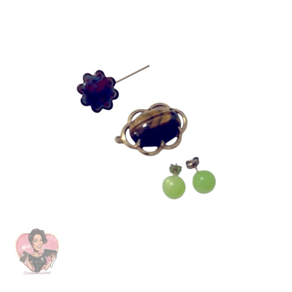 VINTAGE Pendant, Pin and Earring Set